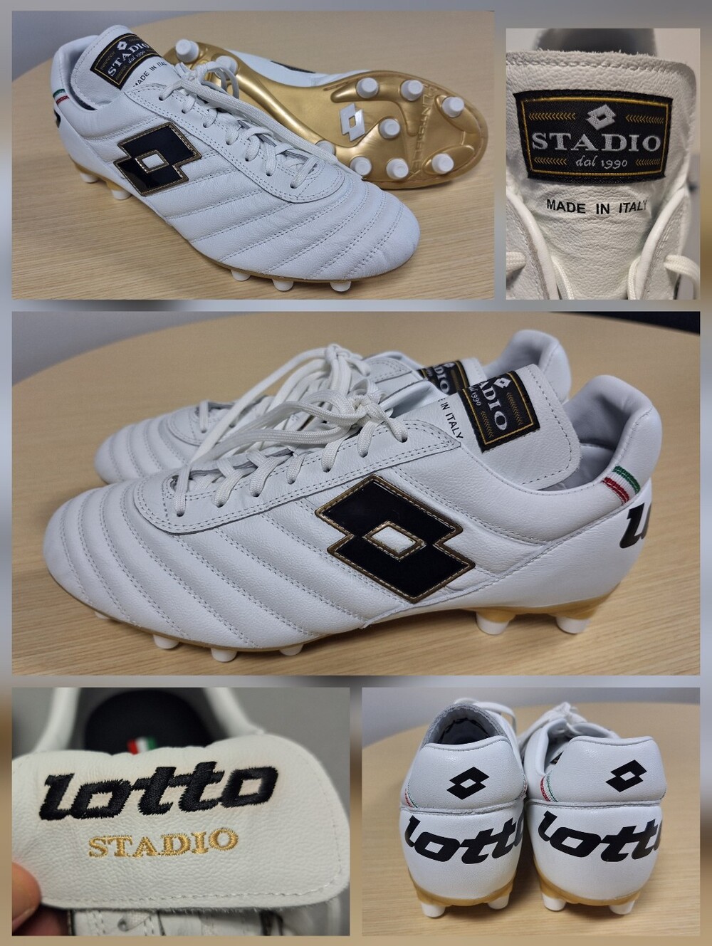 Lotto Stadio OG II FG Soccer Shoes US 9 UK 42 270 Made In Italy K Leather NEW